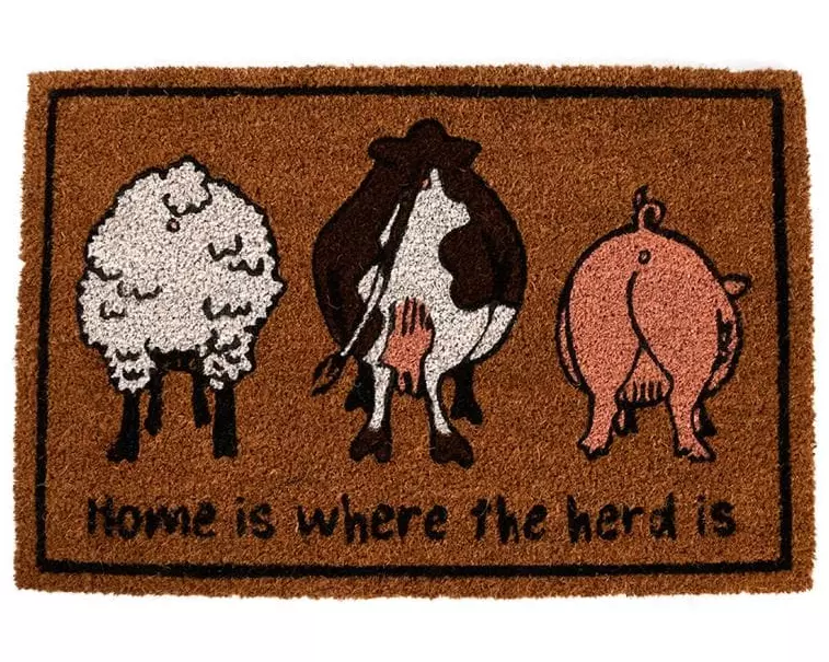 Esschert Design Fussmatte «Home is where the herd is» 40.4 cm x 61 cm