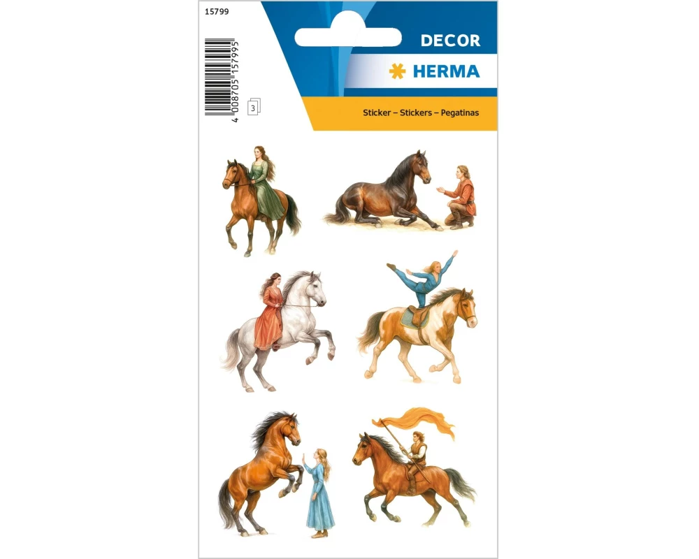 Herma Stickers Motivsticker Pferdeshow 3 Blatt / 18 Sticker