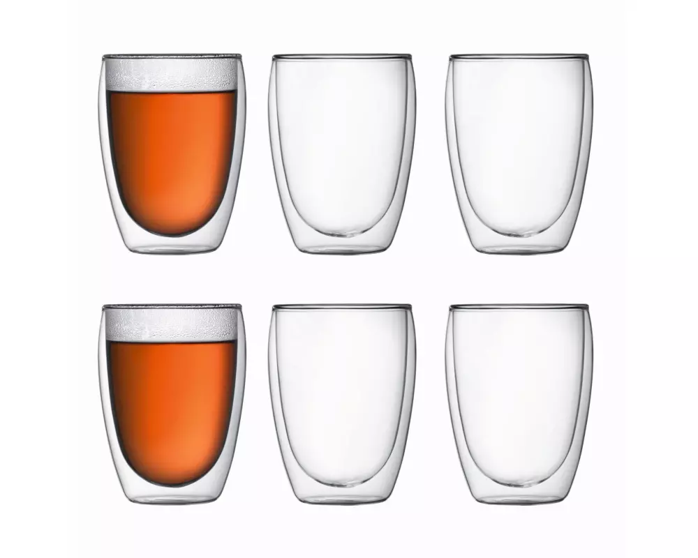 Bodum Thermobecher Pavina 350 ml, 6 Stück, Transparent