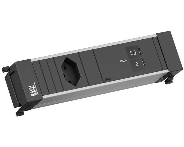 Bachmann Einbausteckerleiste POWER FRAME S 1xT13 1xUSB C/C 100W 0.2m