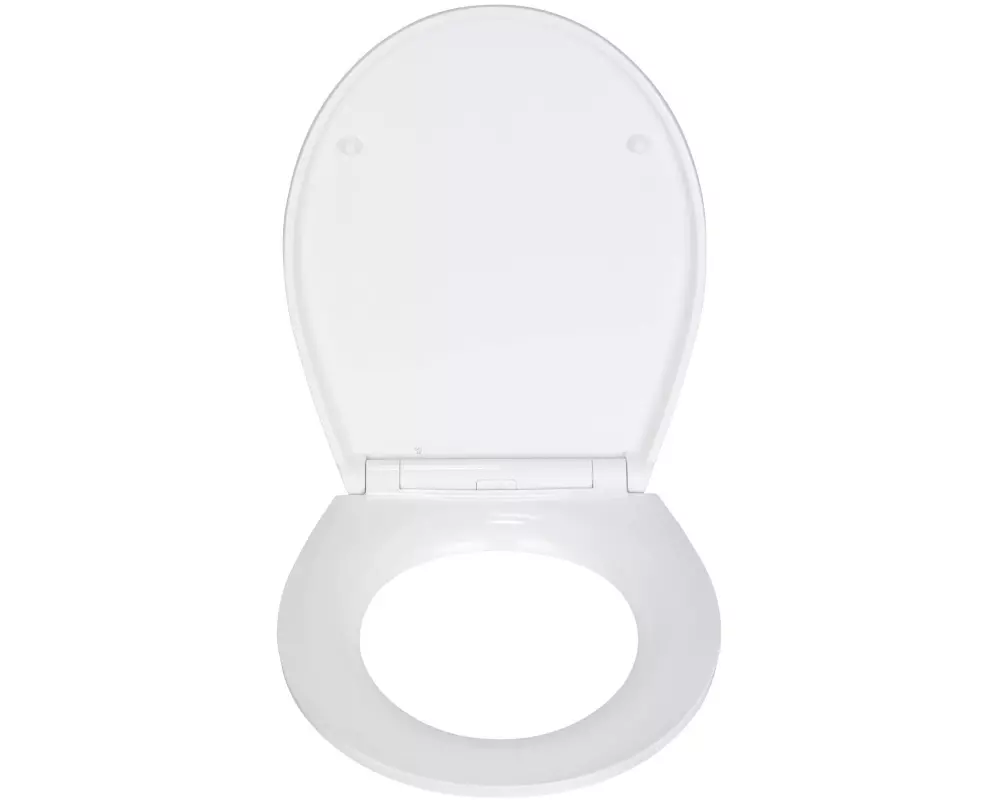 Wenko Toilettensitz Grey Marble Absenkautomatik, Gelbgold/Grau