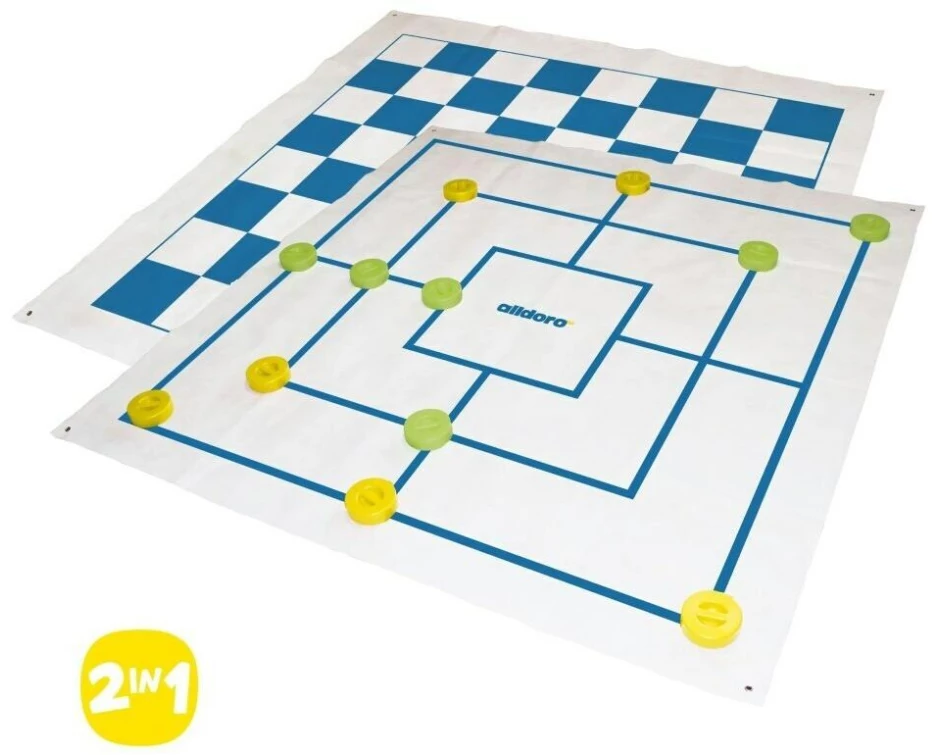 alldoro Spielset XXL 2in1 Dame und Mühlespiel