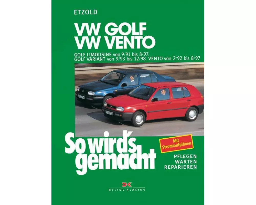 VW Golf III Limousine 9/91-8/97, Golf Variant 9/93-12/98, Vento 2/92-8/97