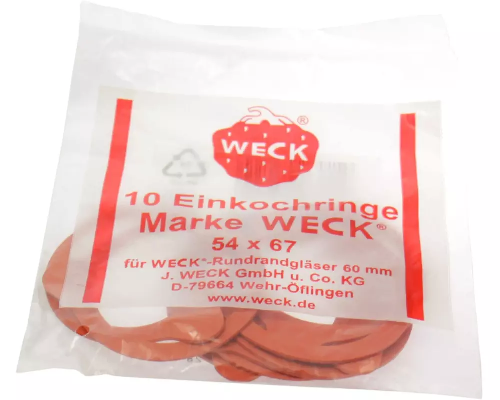 Weck Gummidichtring Ø 6 cm 10 Stück, Rot