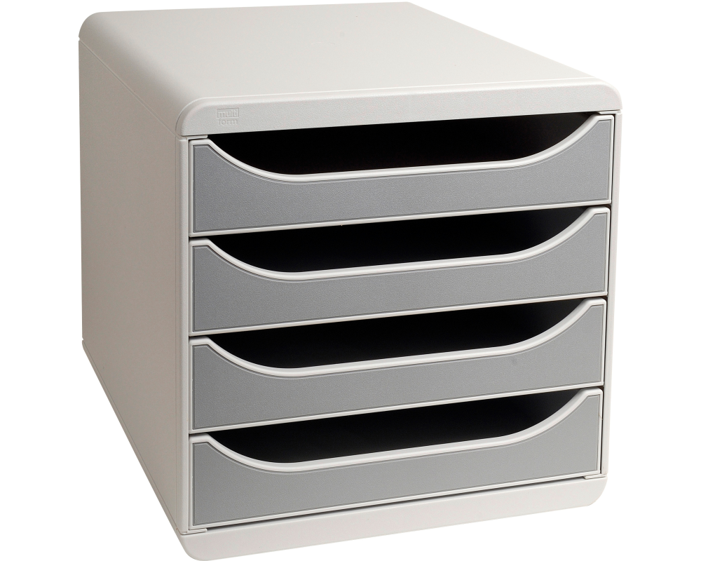 EXACOMPTA Schubladenbox grau 310041D 4 Fächer