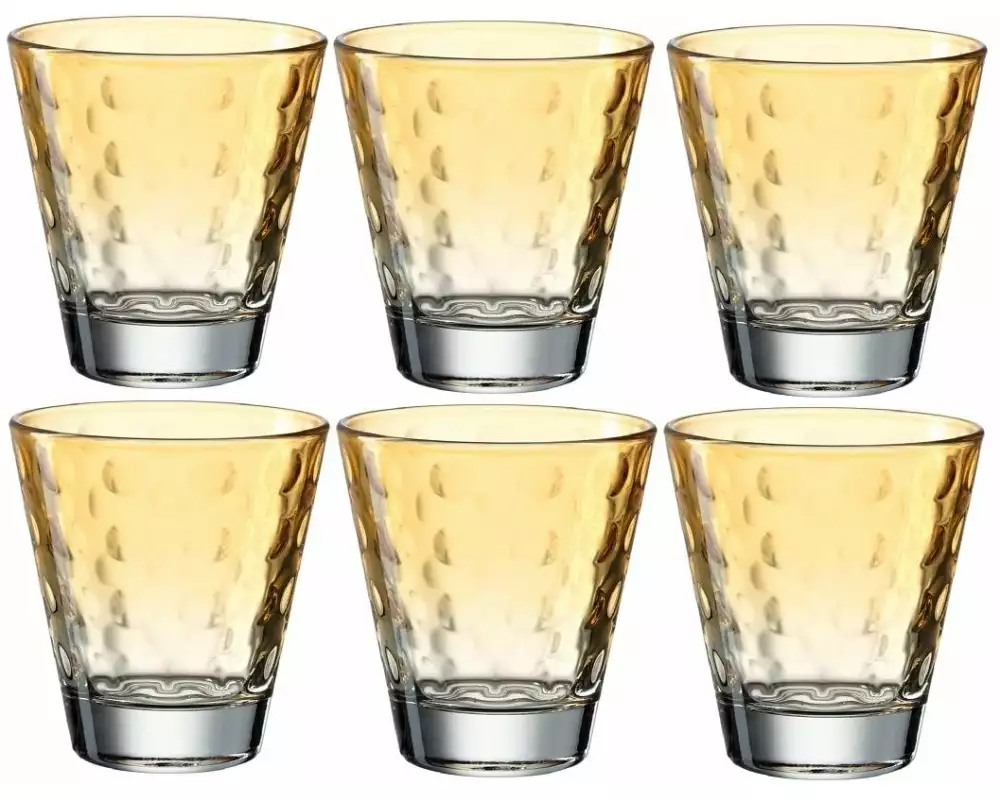 Leonardo Trinkglas Optic Pastell 215 ml, 6 Stück, Orange