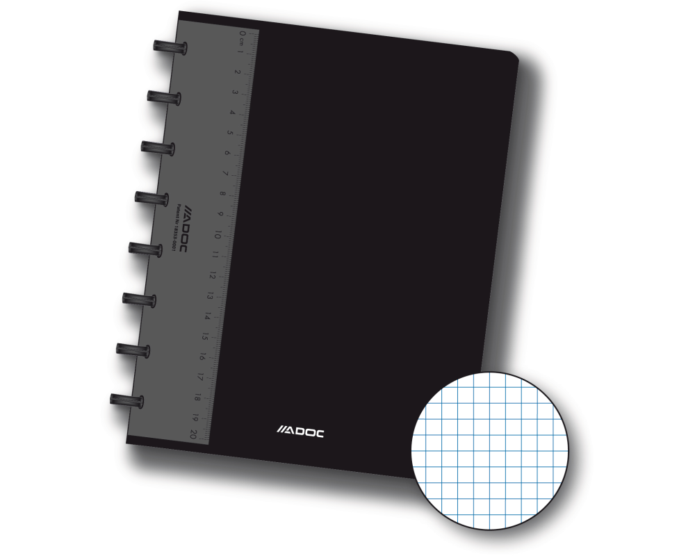 ADOC Ringbuch Pap-Ex A5 3099.740 kariert, 90g 72 Blatt