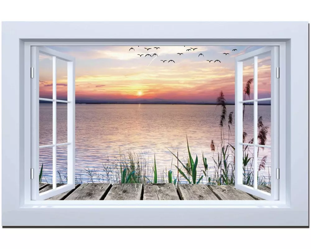 Dameco LED Wandleuchte Bild Fenster auf Steg