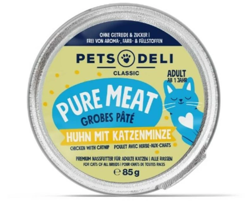Pets Deli Pure Meat Huhn, Katzenminze, Leinöl Dose