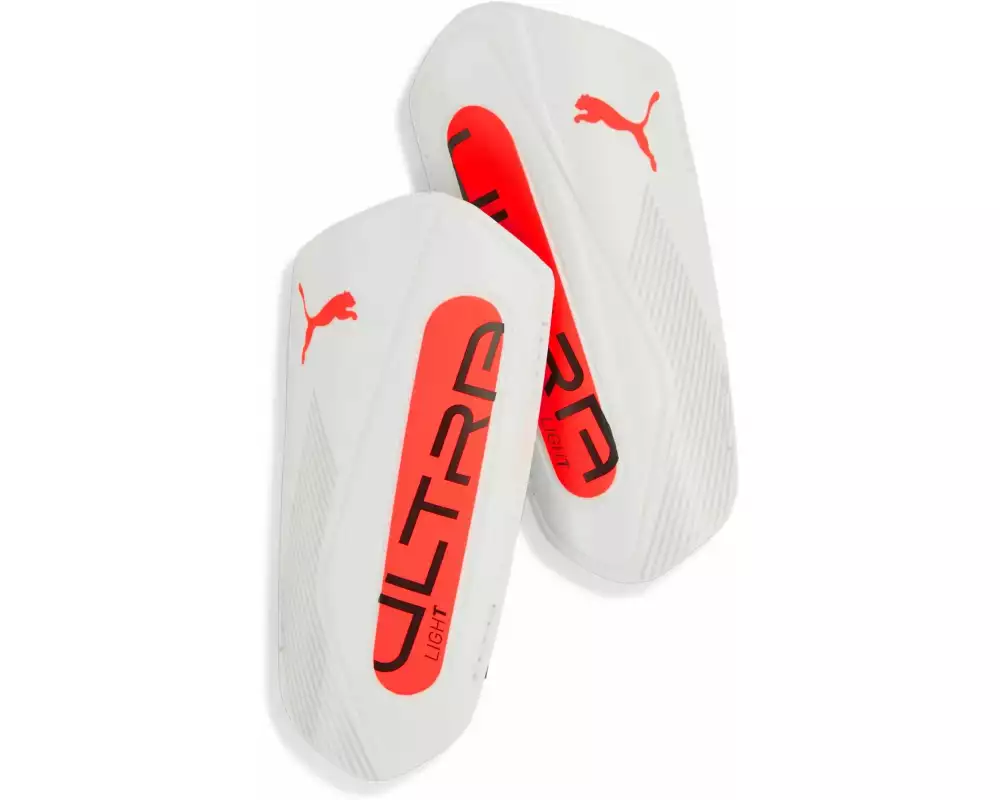 PUMA Shinguards Ultra Light Strap L, Weiss