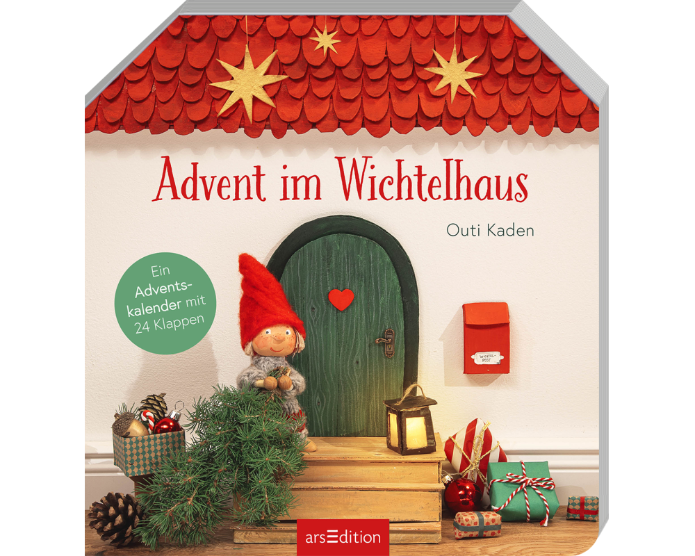 ARS EDITION Adventskalender 20.5x20x1.3cm 135859 Advent im Wichtelhaus