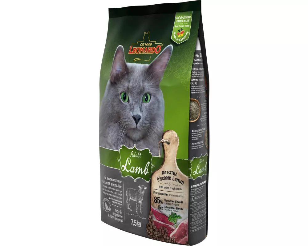 Leonardo Cat Food Trockenfutter Adult Lamm, 7.5 kg