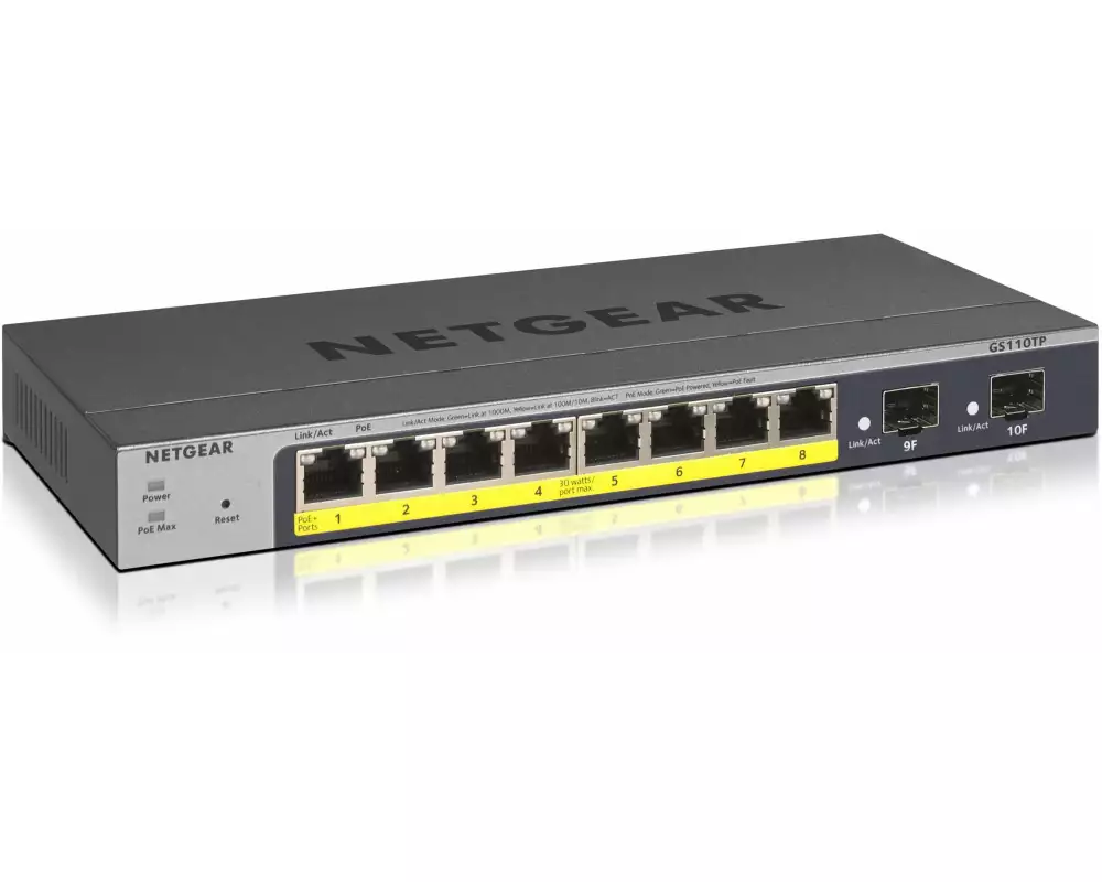 Netgear PoE+ Switch GS110TPv3 8 Port