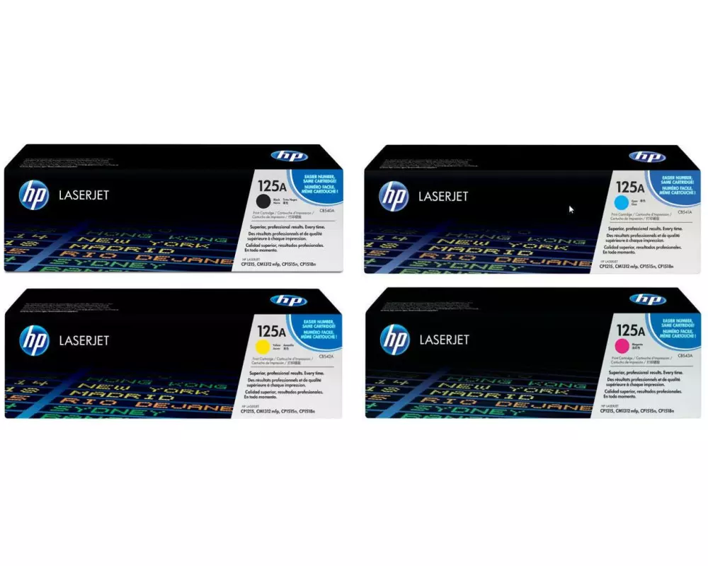 HP Rainbow Kit Nr. 125A (CB540A-CB543A) BL/C/M/Y