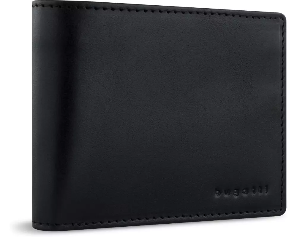 Bugatti Portemonnaie Remo mit Klappe - Scheintasche Schwarz
