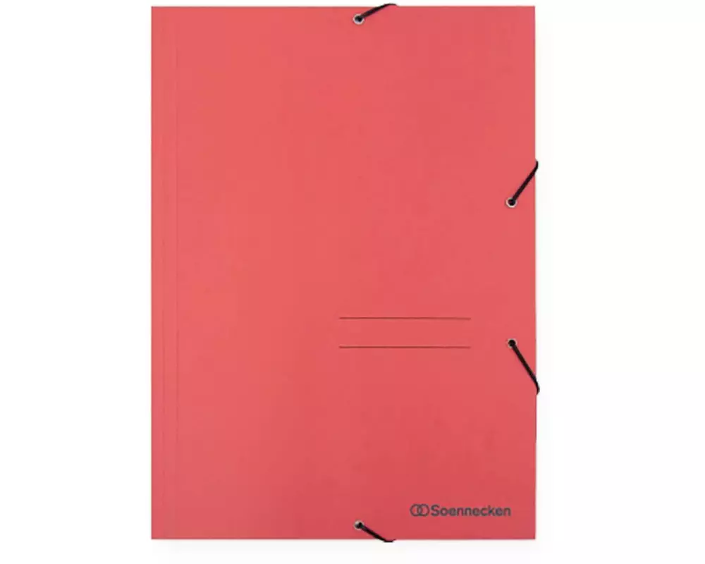 Soennecken Gummibandmappe A4, Rot, 3 Klappen