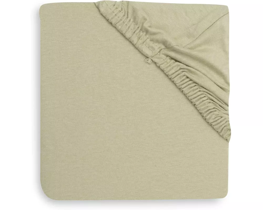Jollein Spannbettlaken Jersey 60 x 120cm – Soft Matcha