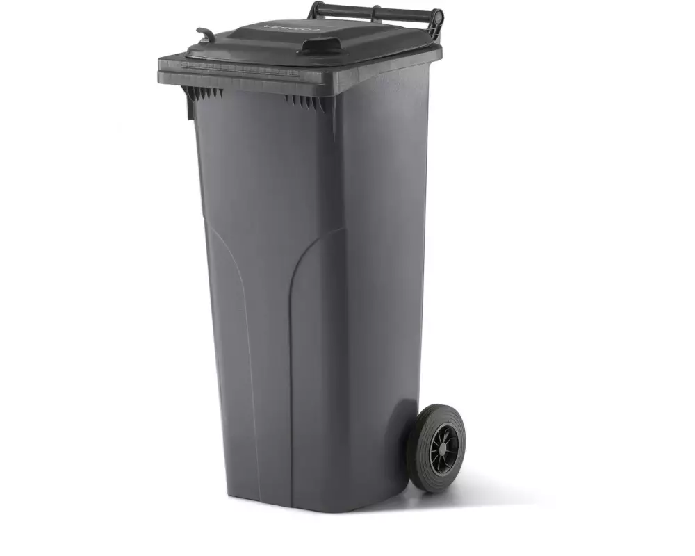 Verwo Kunststoffcontainer mit Deckel 140 l, Anthrazit