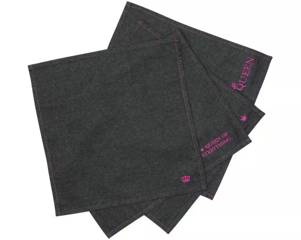 pad Stoffserviette Denim Queen Black 45 cm x 45 cm, 2 Stück