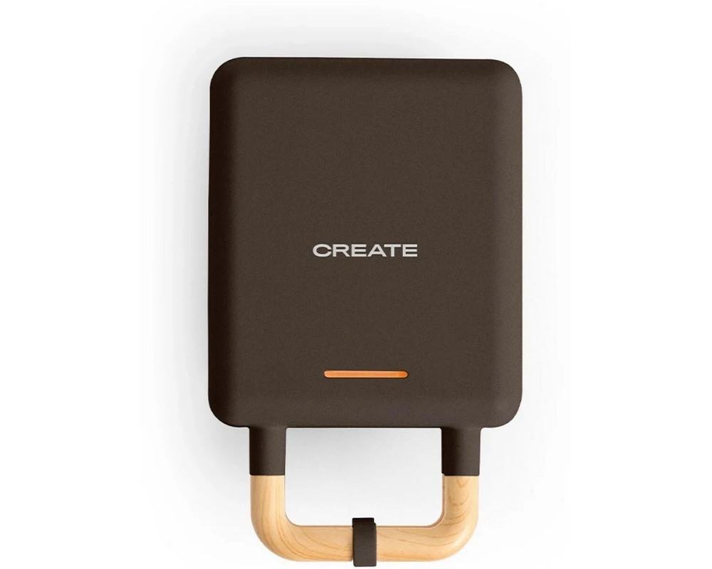 Create Waffeleisen Stone 2 in 1 Compact Braun