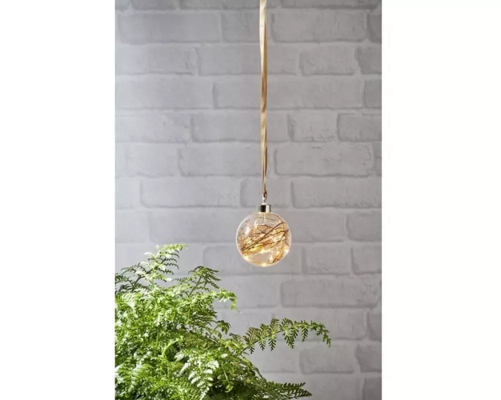 Star Trading Weihnachtskugel Glow 15 LED, 10 cm, indoor