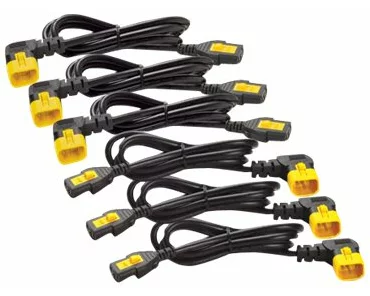 APC Power Cord Kit (6 ea), Locking C13 to C14 (90 degree) Cord Length (1.8 meter), Extension Cable