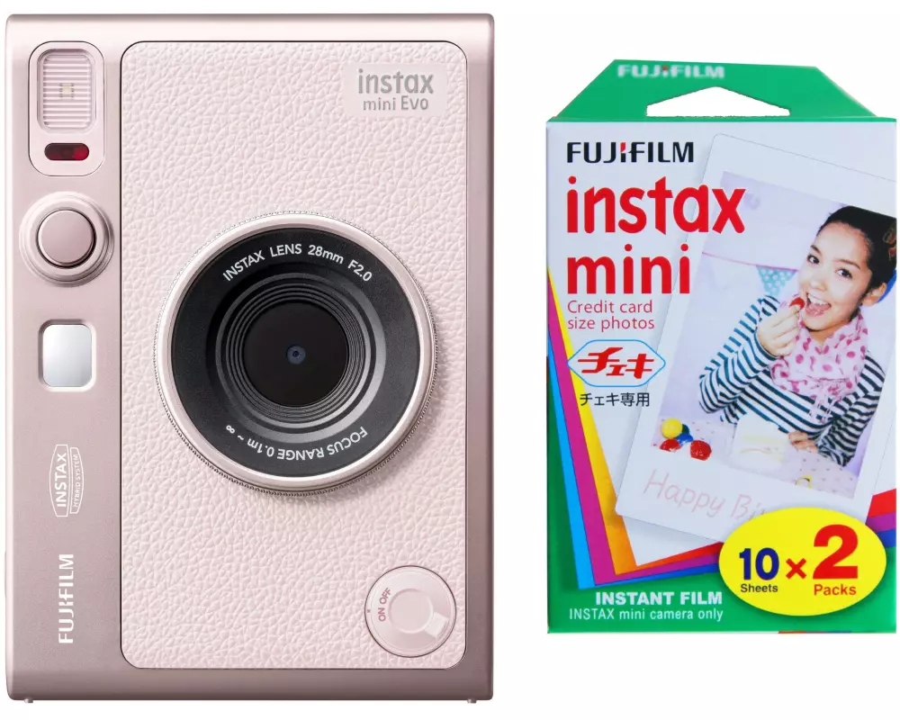 Fujifilm Fotokamera Instax Mini Evo KIT Rosa