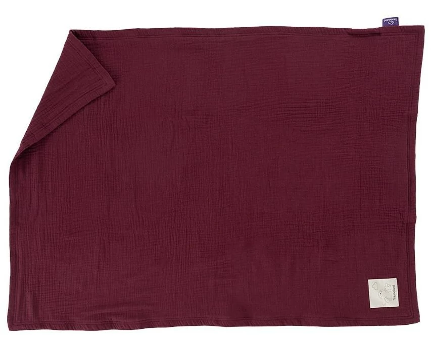 Träumeland Babydecke aus Baumwoll-Musselin Beerenrot