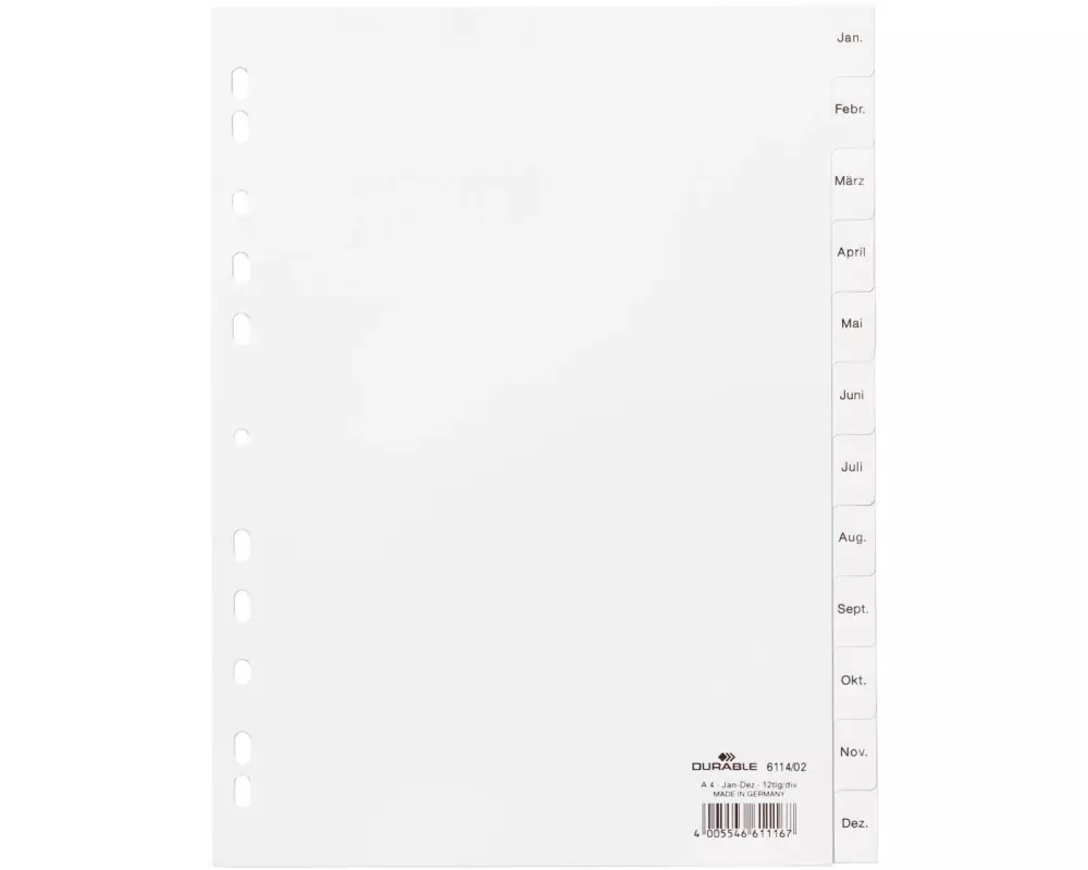 DURABLE Register A4, Jan-Dez