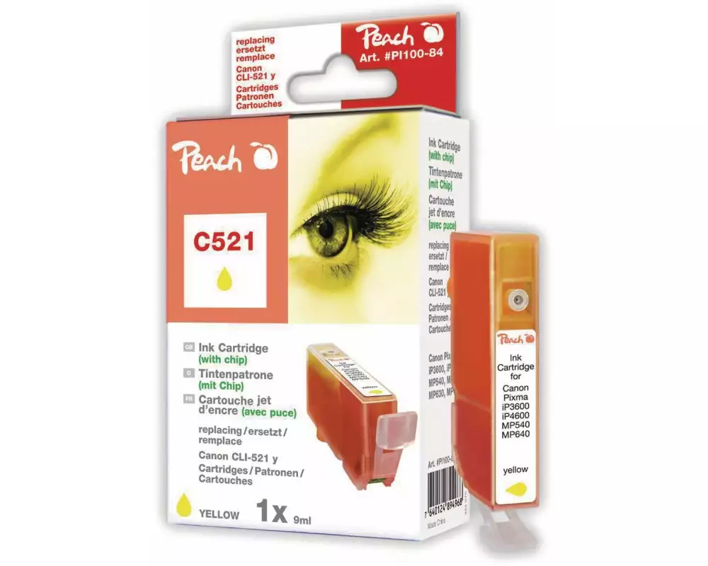 Peach Tinte Canon CLI-521Y XL Yellow