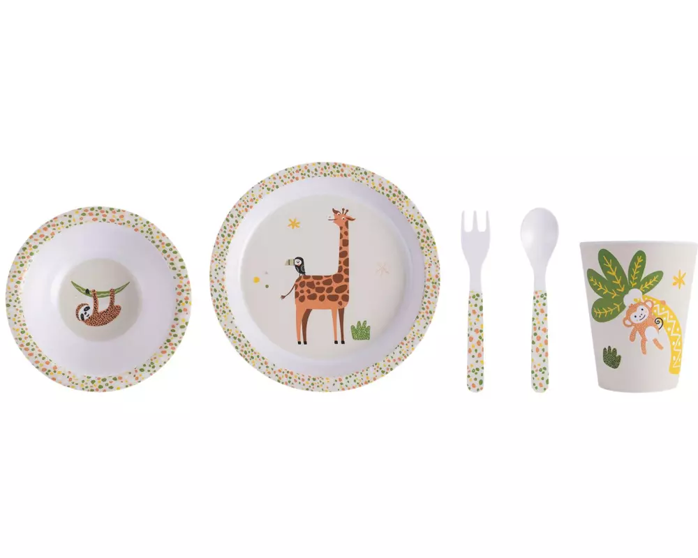 Ladelle Kindergeschirr-Set Jungle 5-teilig