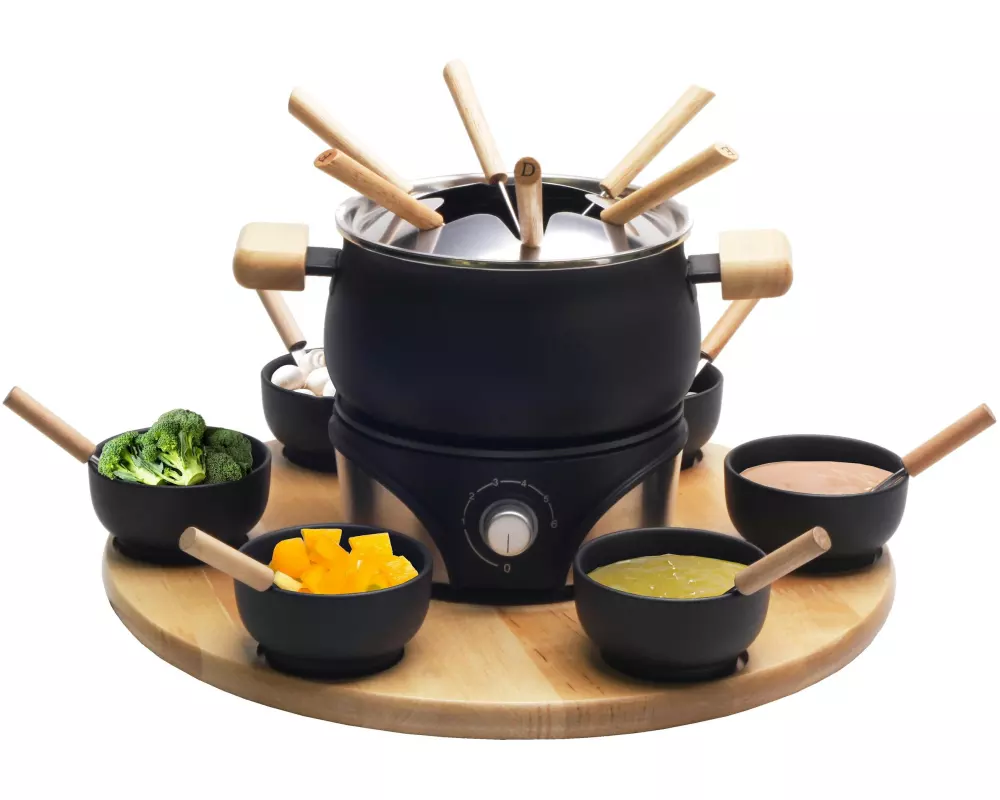 Nouvel Fleischfondue-Set Mia 21 Teile, Schwarz