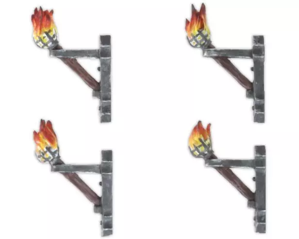 Tabletop Art Zubehör Fackeln Set 3 4 Teile