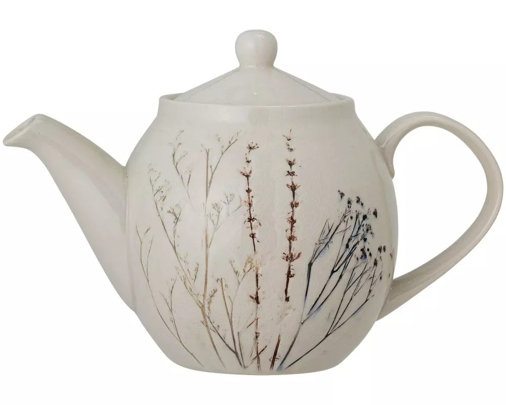 Bloomingville Teekanne Bea, Steingut, Natur