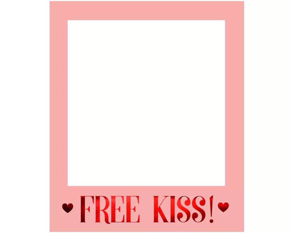 Partydeco Hochzeitsaccessoire Free Kiss 50 x 59.5 cm, Pink