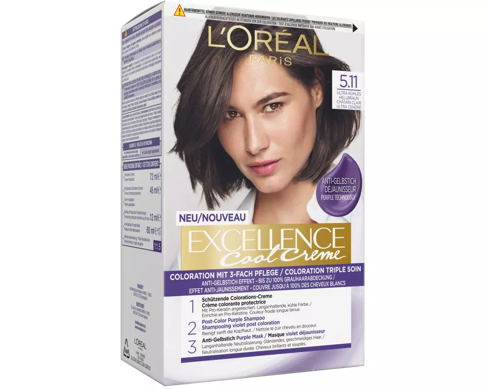 L'Oréal Paris Haarcoloration Cool Crème 5.11 Ultra Kühles Hellbraun