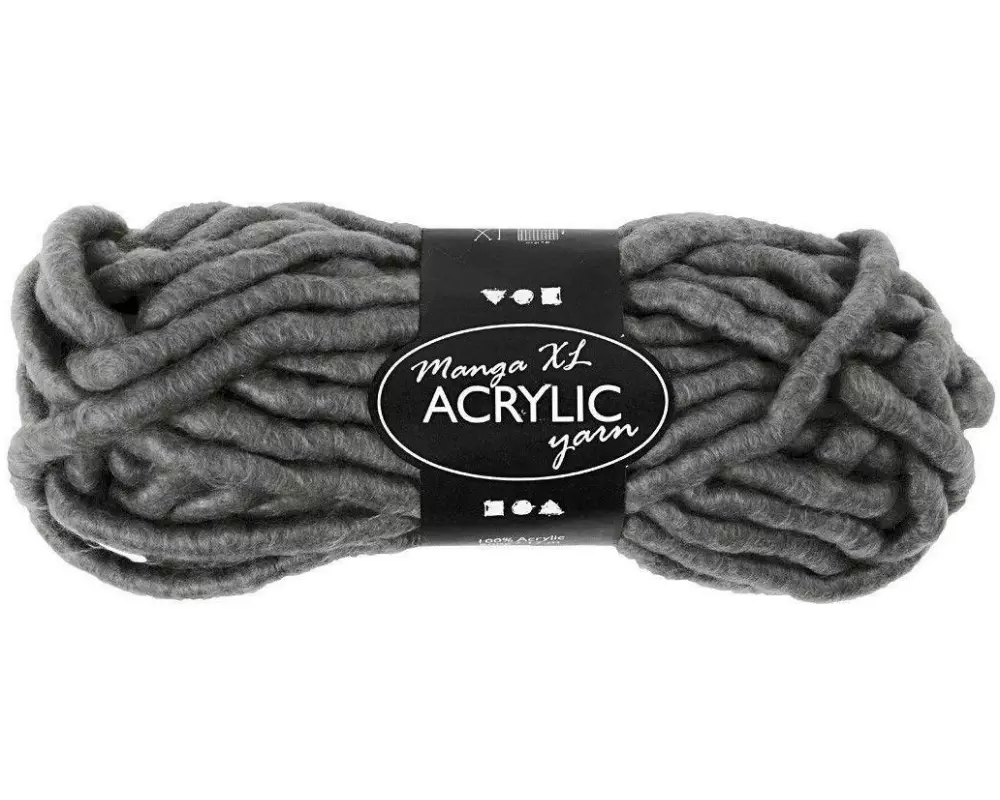 Creativ Company Wolle Acryl XL 17 m Grau