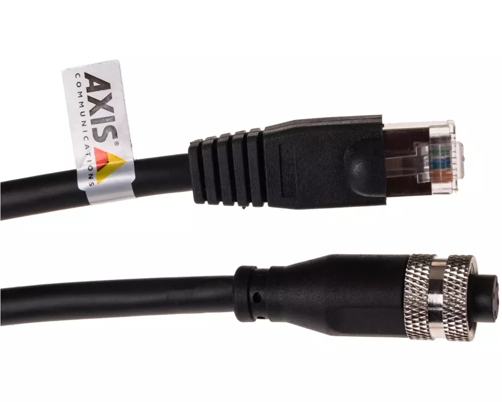 Axis Patchkabel RJ-45 - M12, Cat 5e, S/FTP, 0.5 m, Schwarz
