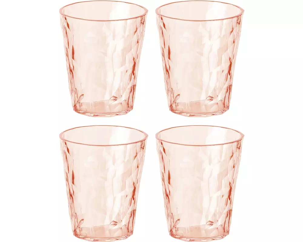 Koziol Trinkglas Club No. 1 250 ml, 4 Stück, Rosa