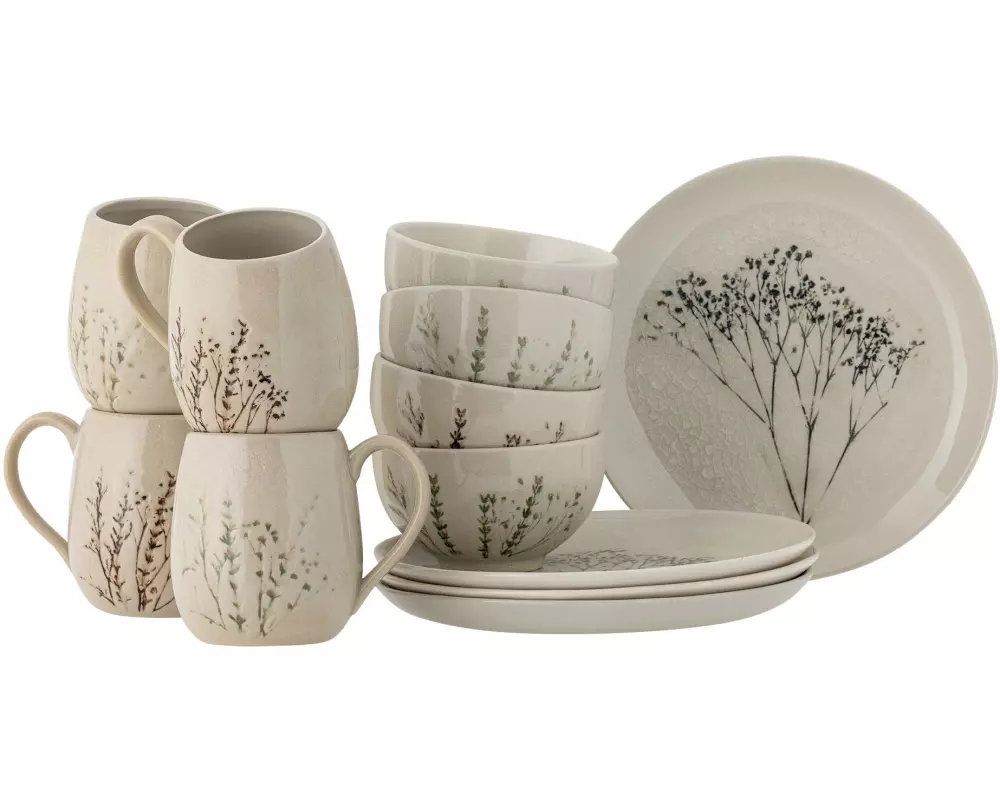 Bloomingville Speise-Service Bea 12-teilig, Nature