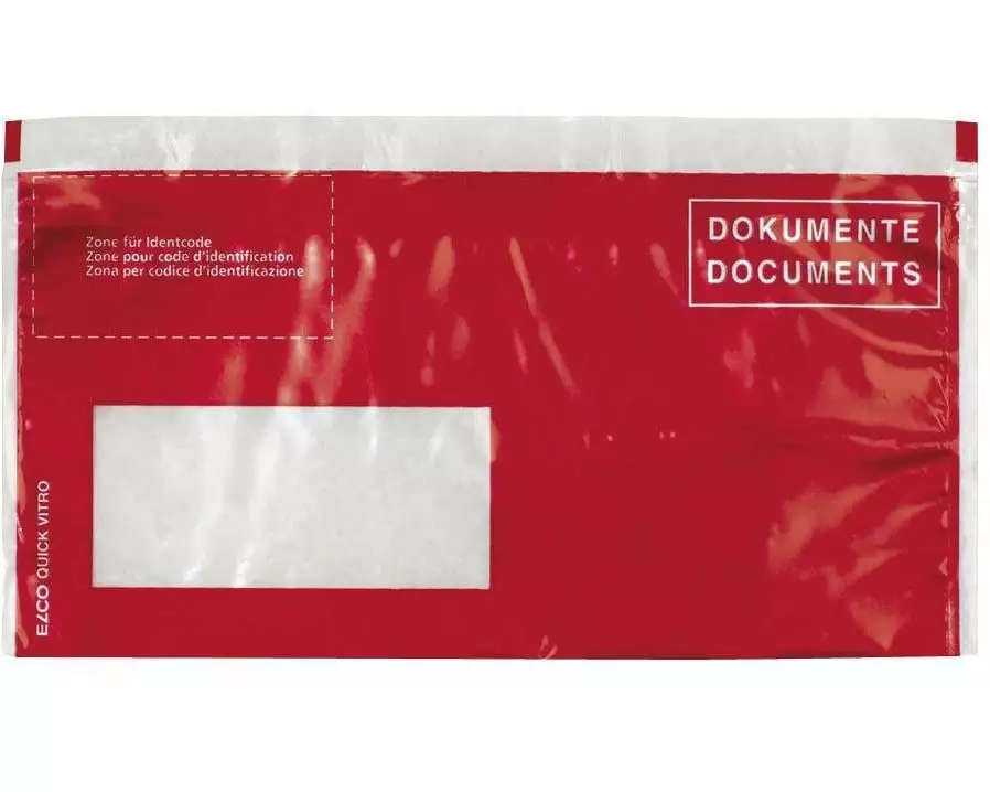 ELCO Dokumententasche Quick Vitro C5/6 Fenster links, 250 Stück