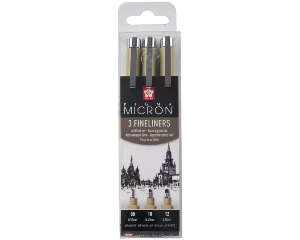 Sakura Fineliner Pigma Micron 3-teilig