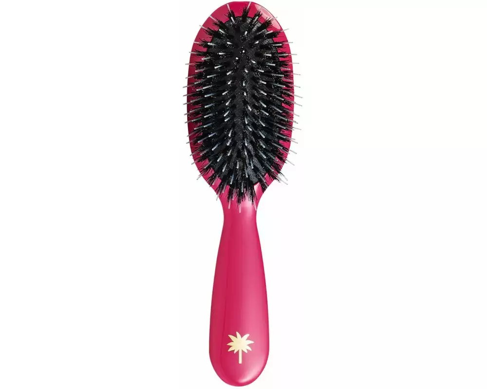 Fan Palm Boar- & Nylon Brush Sweet Pea – Small Pink