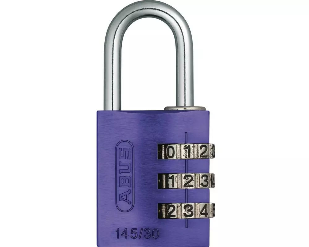 Abus Zahlenschloss 145/30 Lock-Tag Lila Aluminium