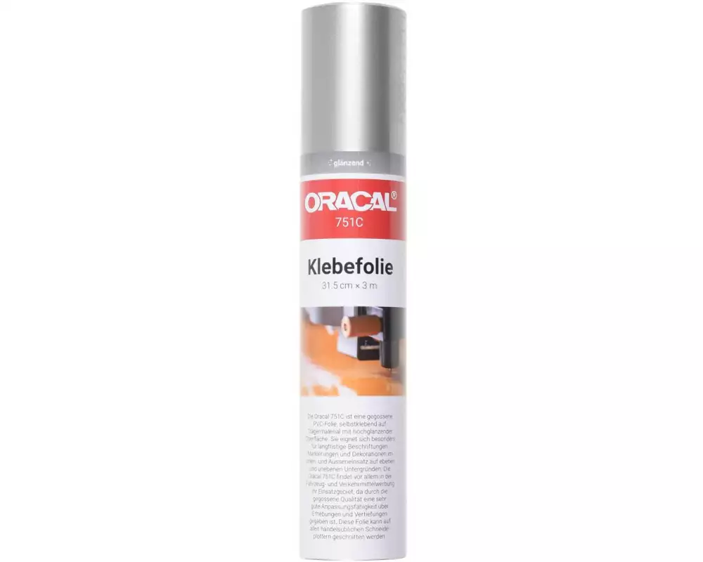 ORAFOL Vinylfolie Oracal 751C / 31.5 x 300 cm Silbergrau