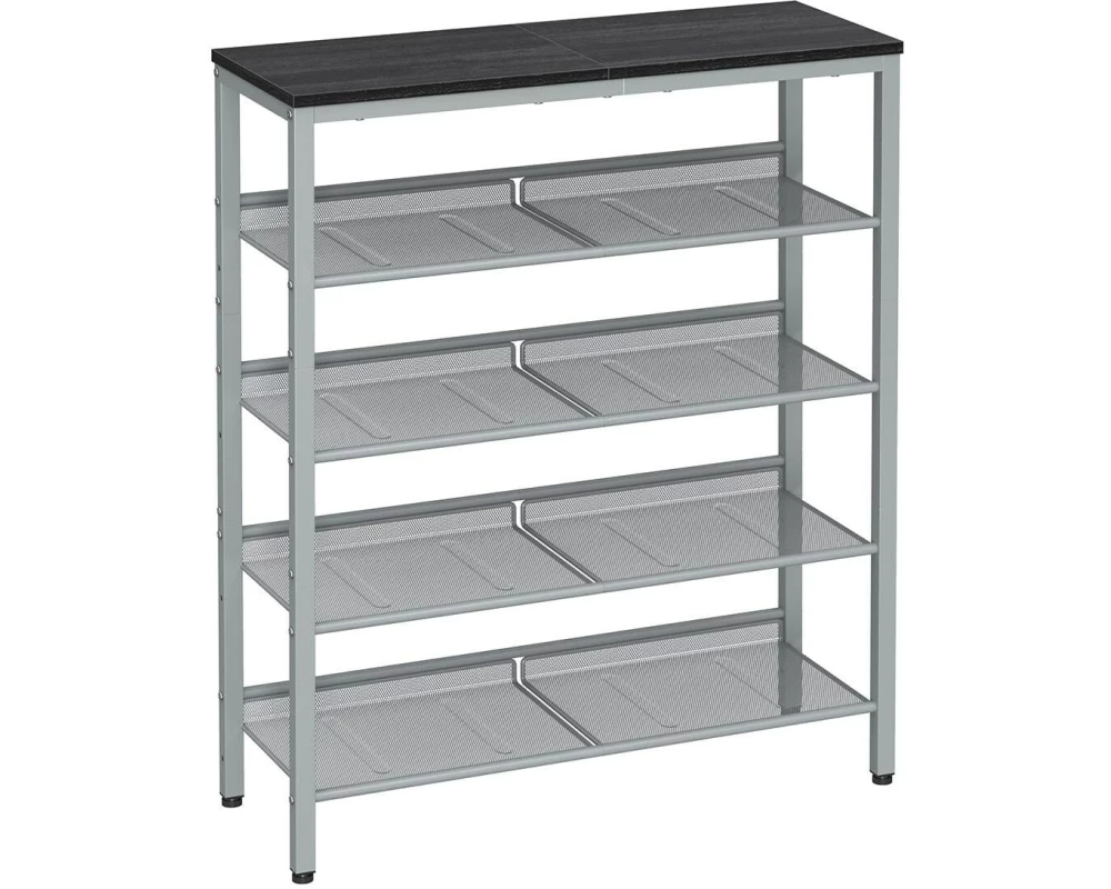 VASAGLE Schuhregal 93 x 75 x 30 cm, Grau