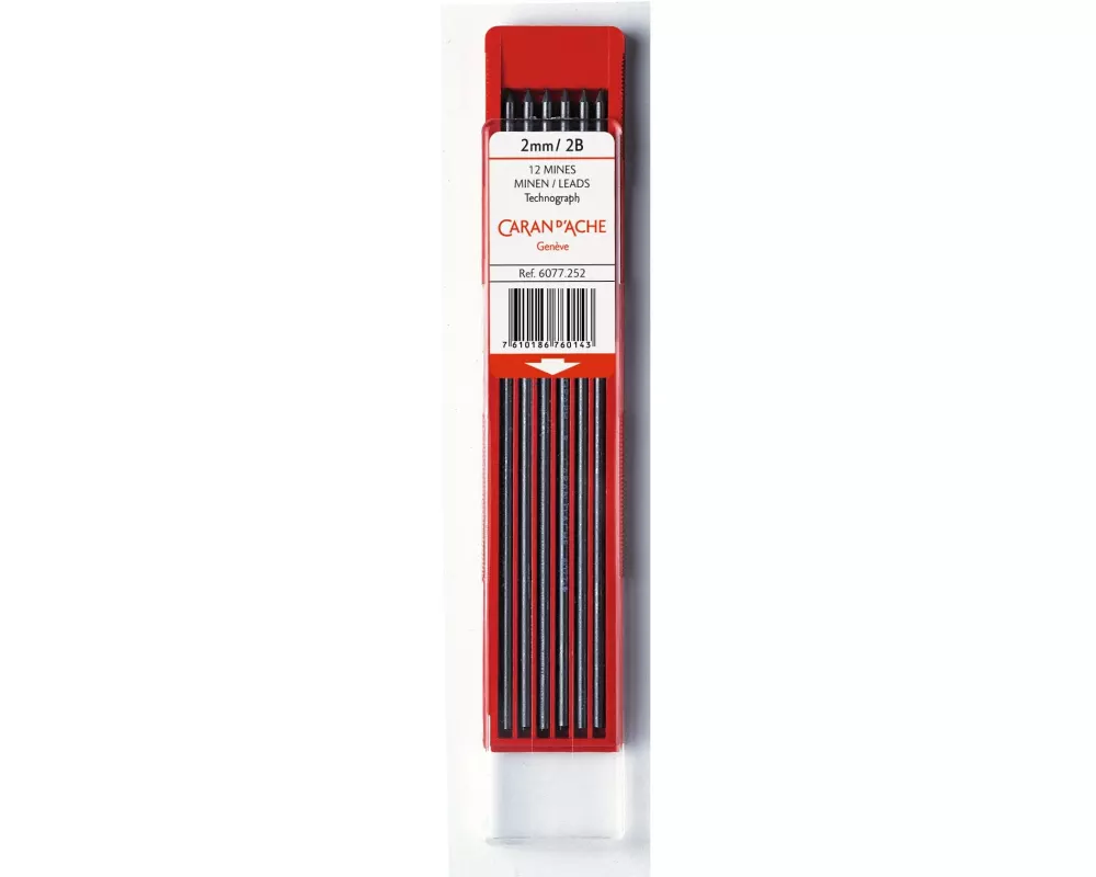 Caran d'Ache Schreibmine Technograph 2B Grau, 2 mm