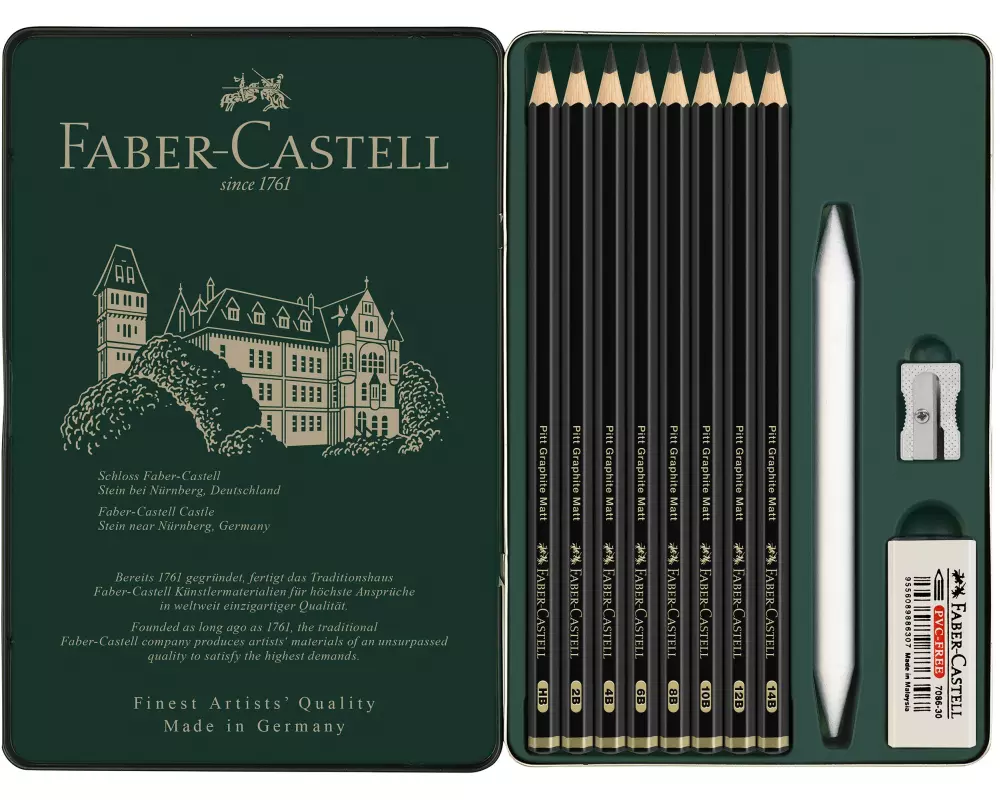 Faber-Castell Graphitstift Graphit-Set Matt 11 Stück