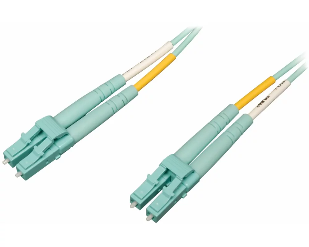 EATON TRIPPLITE 10Gb/100Gb, Duplex, Multimode, 50/125, OM4, LSZH, Fiber Patch Cable, LC/LC - Aqua, 10m 33ft.