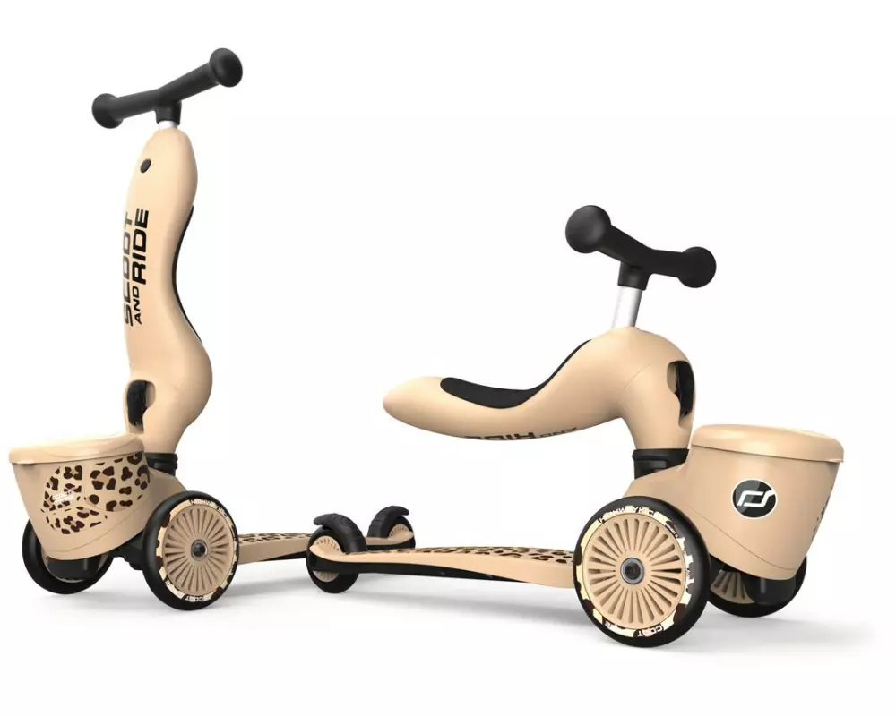Scoot and Ride Scooter Leopard Beige